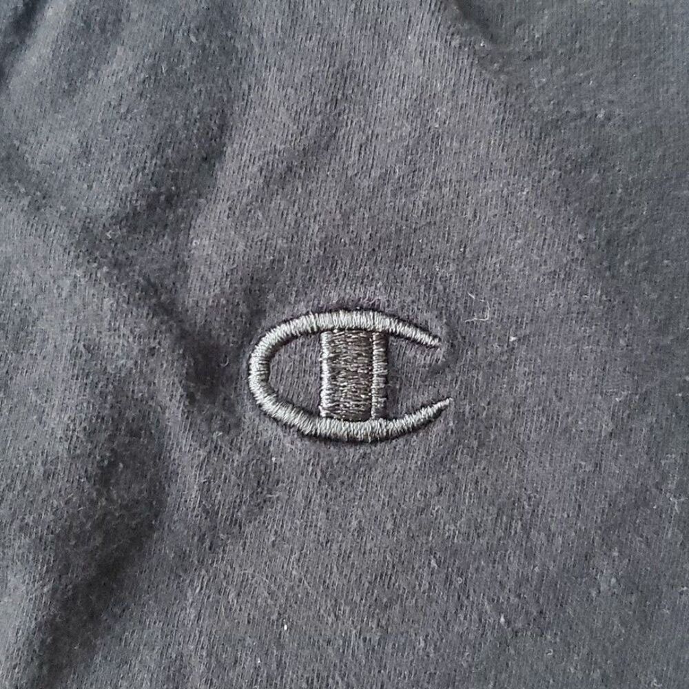Champion Men's Classic Jersey V-Neck T-Shirt Black Size Large -Casual Undershirt - Picture 6 of 7